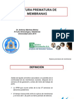 Ruptura Prematura de Membranas