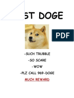 Lost Doge: - Such Trubble - So Scare - Wow - PLZ Call 969-Doge