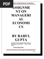 Assignment On Managerial Economics