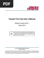 Tessent Plltest User'S Manual: Software Version 2014.1 March 2014