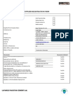 Supplier Registration Form: Company Information