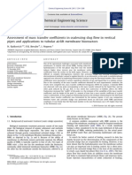 Assessment of mass transfer in coalescing slug flow and applications to MBRs