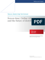 Screen Time: Online Video and The Future of Distribution: Telecom, Media & High Tech Extranet