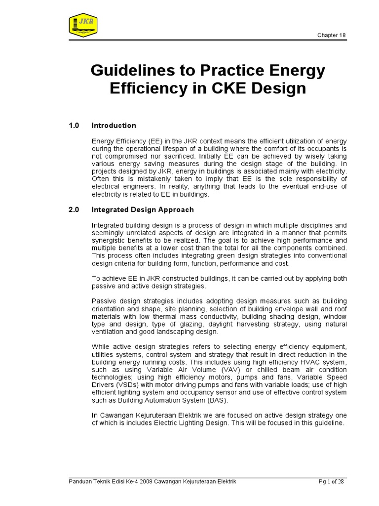 Energy Efficiency Guidelines for Lighting Design | PDF | Lighting ...