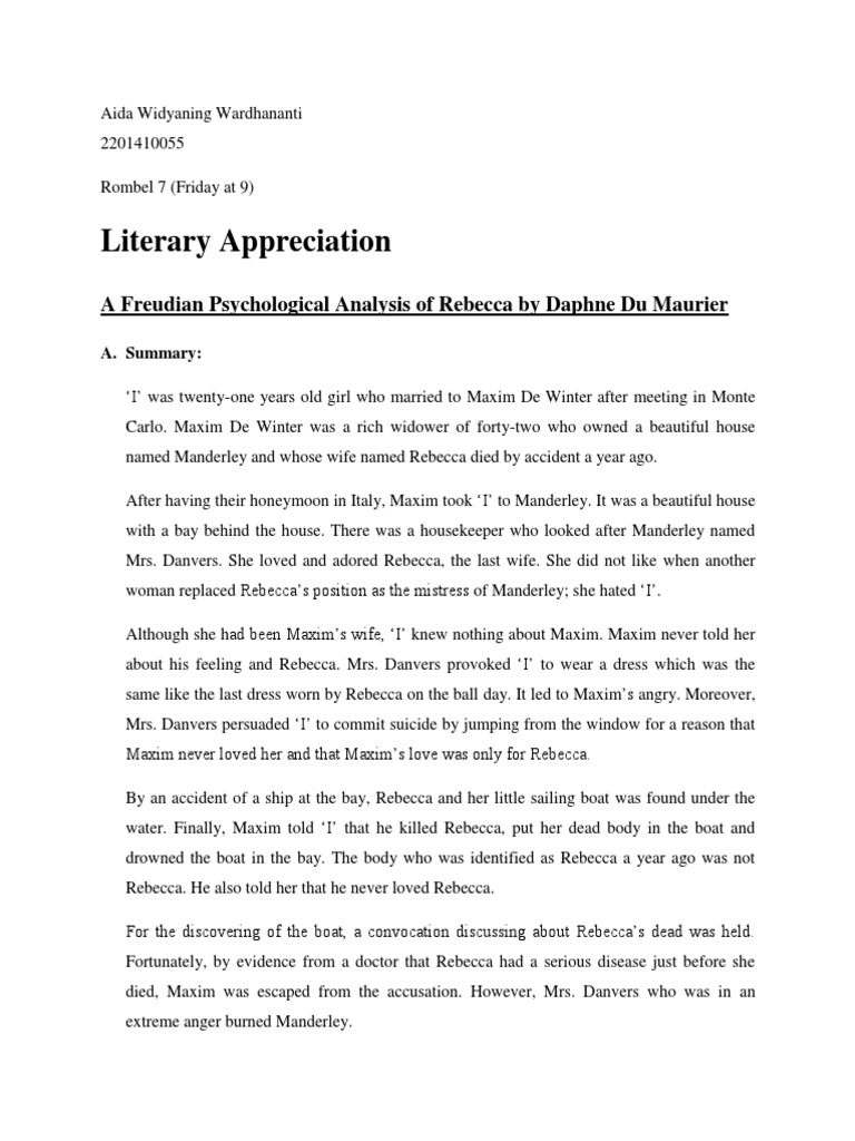 Literary appreciation essay image