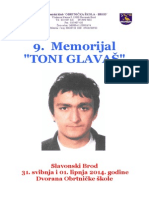 Bilten 9. Memorijala TONI GLAVAŠ, Slavonski Brod, 31.05 I 01.06.2014.