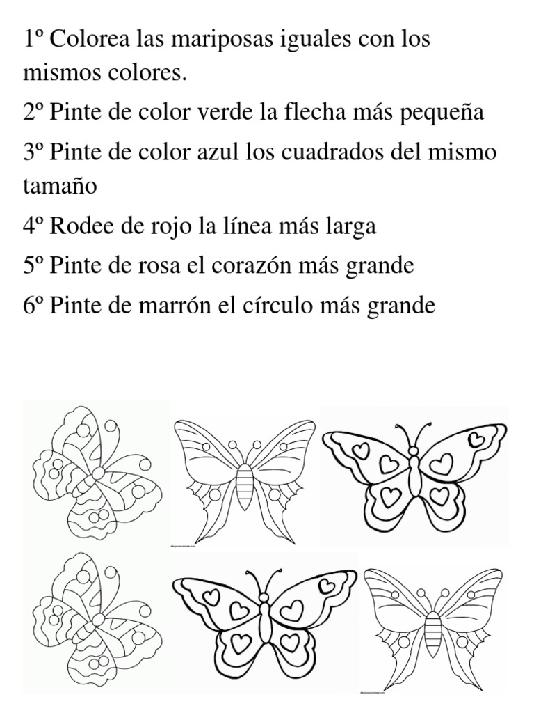 Actividades de Coloreo de Mariposas Geométricas | PDF, image size:768x1024