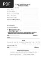 JNU Alumni Membership Form