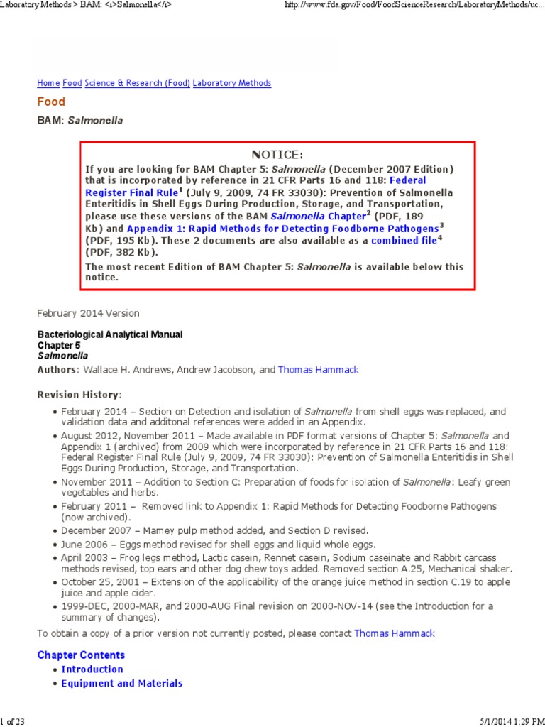 Salmonella Lab Report