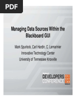 Blackboard Manage Data Sources