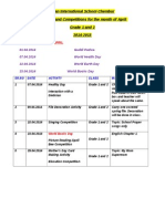 April Activities-Grade 1 To 4