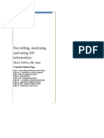 Recording and analysing HR data