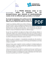 Guigou “CC y PSOE Deberán Votar Si Les Preocupa Tanto El Petróleo de Las Prospecciones Que Dañaría El Medioambiente Como El de La Refinería Que Ya Daña a La Salud” (1)