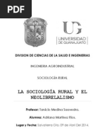 Neoliberalismo y Sociologia Rural
