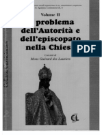 Il Problema dell'Autorit+á dell'Episcopato nella Chiesa