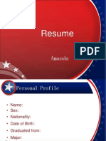Resume PPT Template 003
