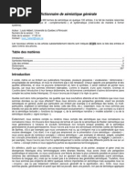 Dictionnaire Semiotique Generale