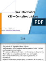 Técnico Informática CSS - Conceitos Básicos: Autor: Jefferson Da Silva Mira Contato