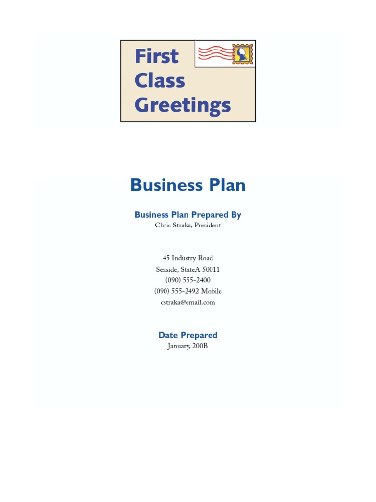 Greeting Card Business Plan PDF Retail Gross Margin