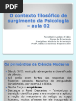 O Contexto Filosófico de Surgimento Da Psicologia 2