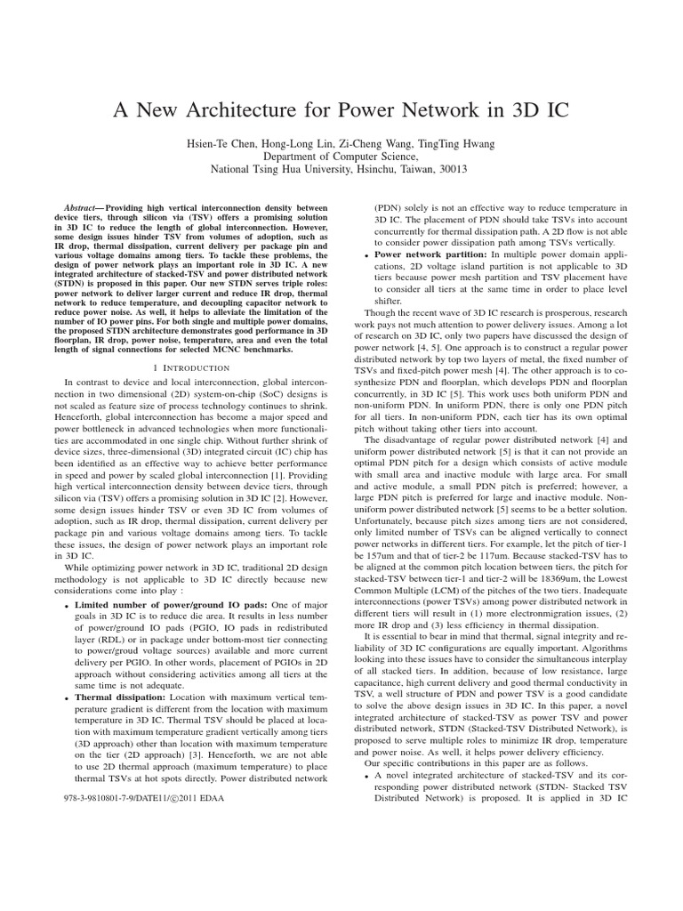 New Architecture - Powepower - 3D IOr Network - 3D IC | PDF | Spice ...