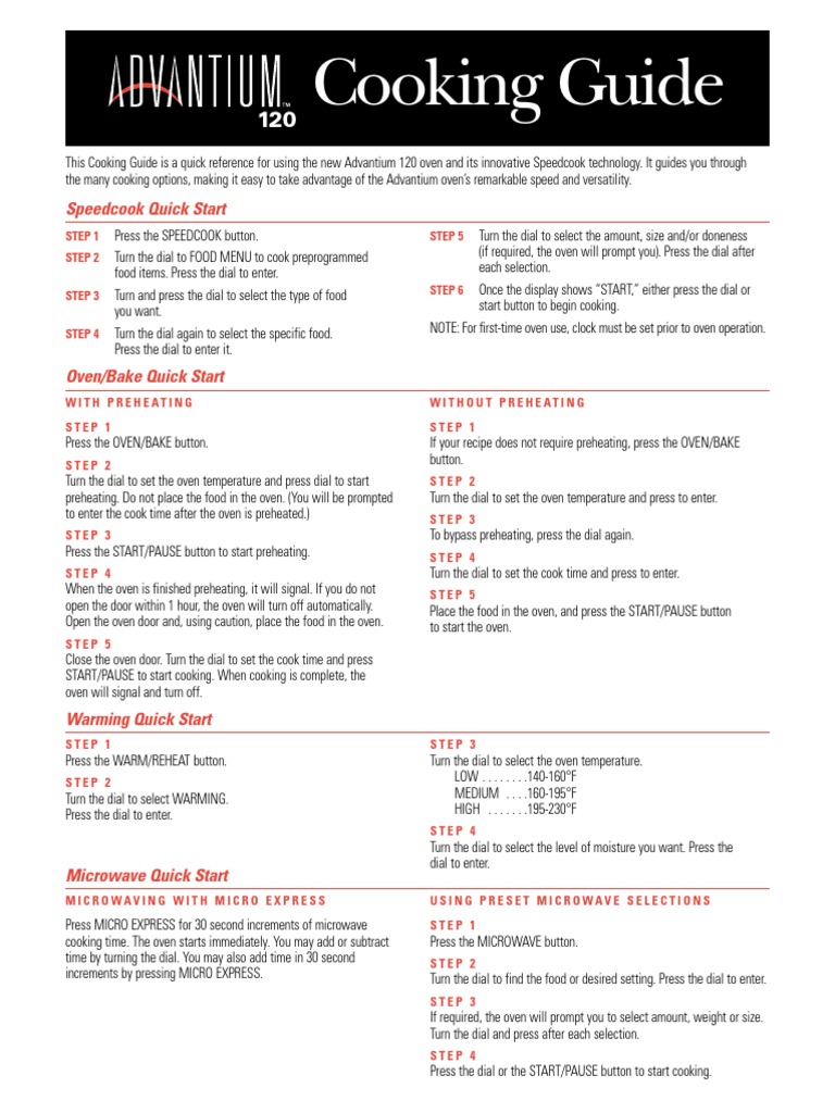 Advantium 120 Cooking Guide PDF Cookware And Bakeware Muffin