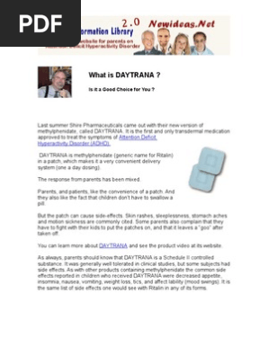 Daytrana for ADHD