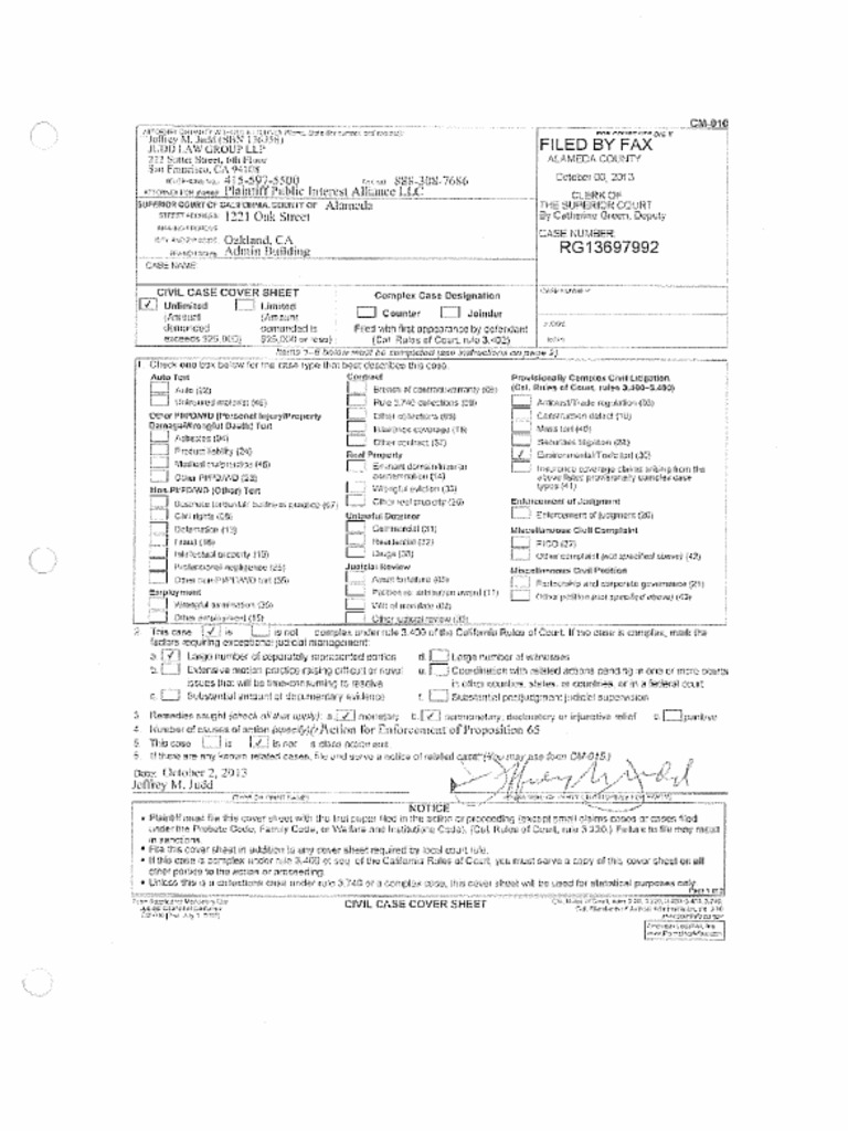 Public Interest Alliance v. Access Business Group, Et Al. - Prop 65