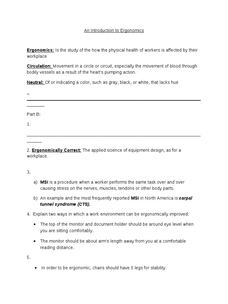 Ergonomic Tips for Office Workers | PDF