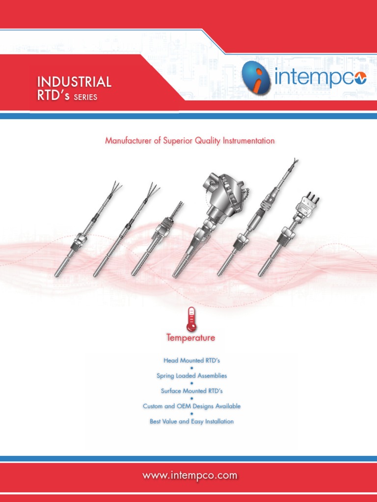 Spring Loaded RTD | PDF | Electrical Connector | Cable