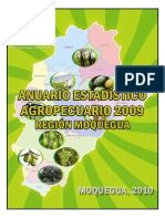 Anuario Estadistico Agropecuario 2009 Region Agraria Moquegua