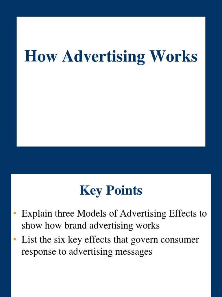 How Advertising Works : A Meta-Analysis of When and How Advertising ...