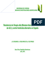 Resistencia de Sinapis Alba (Mostaza Blanca) A Inhibidores de ALS y Control Herbicida Alternativo en España