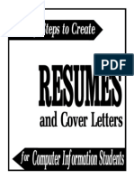 6 Steps To Create Resumes & Coverletters For Computer Info Students