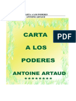 Artaud Antonin-Carta a Los Poderes