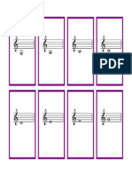 Violin note reading flash cards