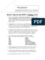 Rock's Tips For The DMV's Written Test:: OCK Endall