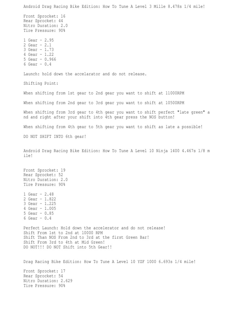 Cara Cheat Drag Bike Edition Android