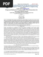 Proposed Method of Cryptographic Key Generation For Securing Digital Image