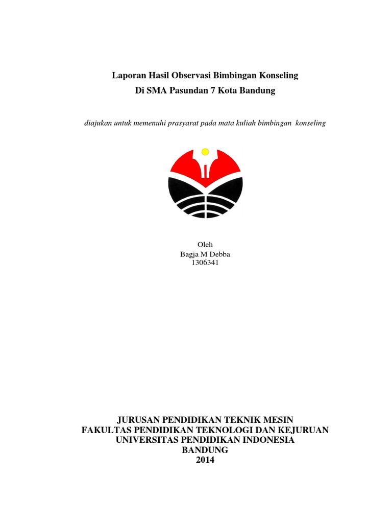 Laporan Hasil Observasi Bimbingan Konseling Cover