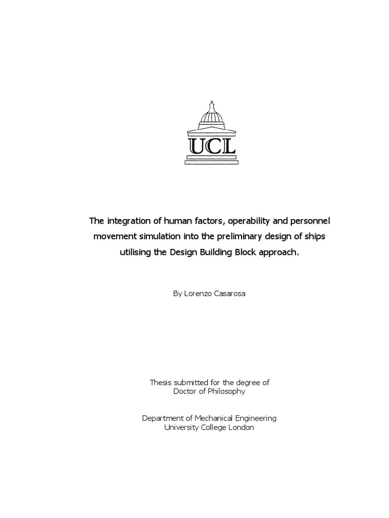 Integrating Human Factors in Ship Design | PDF | Simulation | Thesis