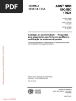NBRs-NBR ISO IEC 17021 - 2007 - Avaliacao de Conformidade - Requisitos Para Organismo...