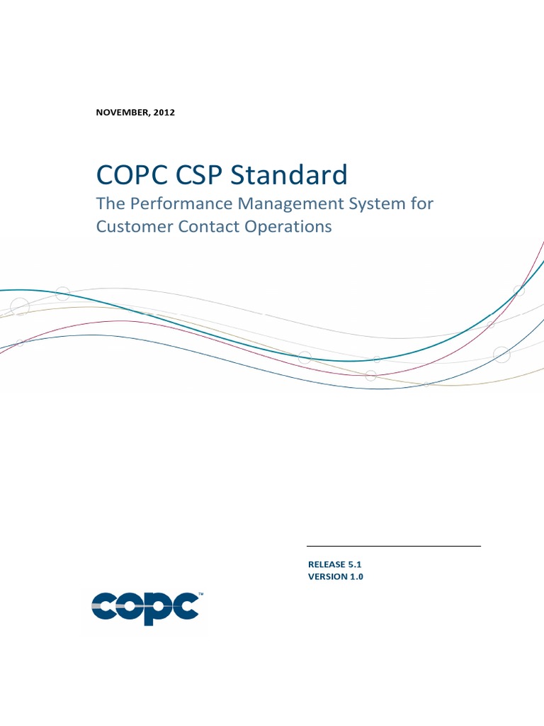 COPC 2012 CSP Standard Release 5.1 Version 1.0 - 5X IRI 6 Feb 13 | PDF ...