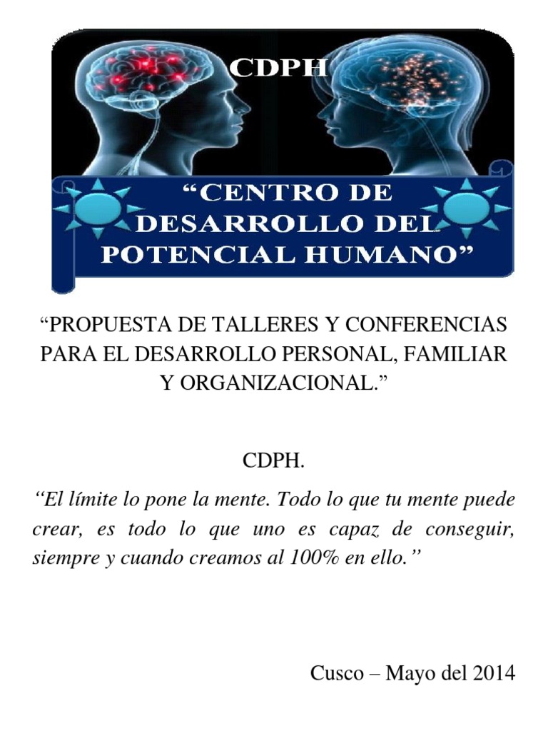 1 Propuesta de Talleres y Conferencias para El Desarrollo Personal ...
