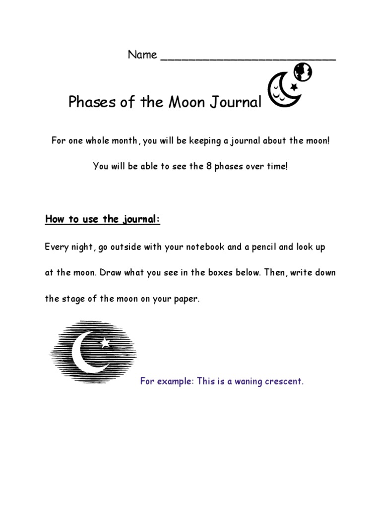 phases of the moon journal