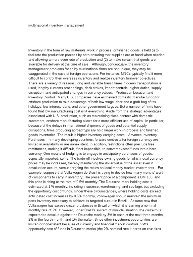 Managing Inventory Devaluation Risks | PDF | Devaluation | Inventory