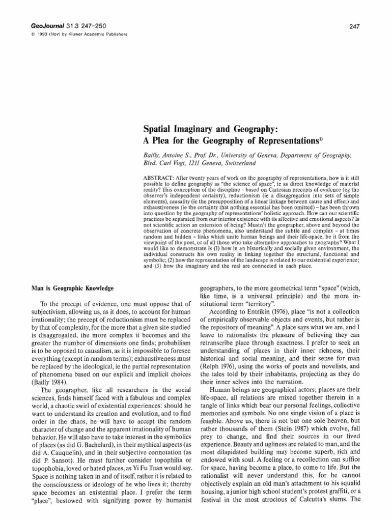 GeoJournal Volume 31 Issue 3 1993 (Doi 10.1007 - bf00817378) Antoine S ...