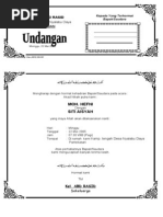 Contoh Undangan Akad Nikah