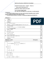 Barem Simulare Bacalaureat Matematica Calarasi 18 Aprilie 2013 - Stiintele Naturii