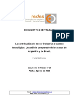 Peirano_Cambio Tecnológico en la Industria en Arg y Br_Doc.Nro28_2006